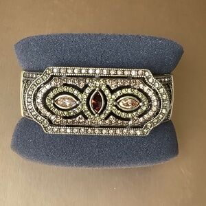 Heidi Daus Tastemaker Crystal Accented Cuff Bracelet SZ S/M